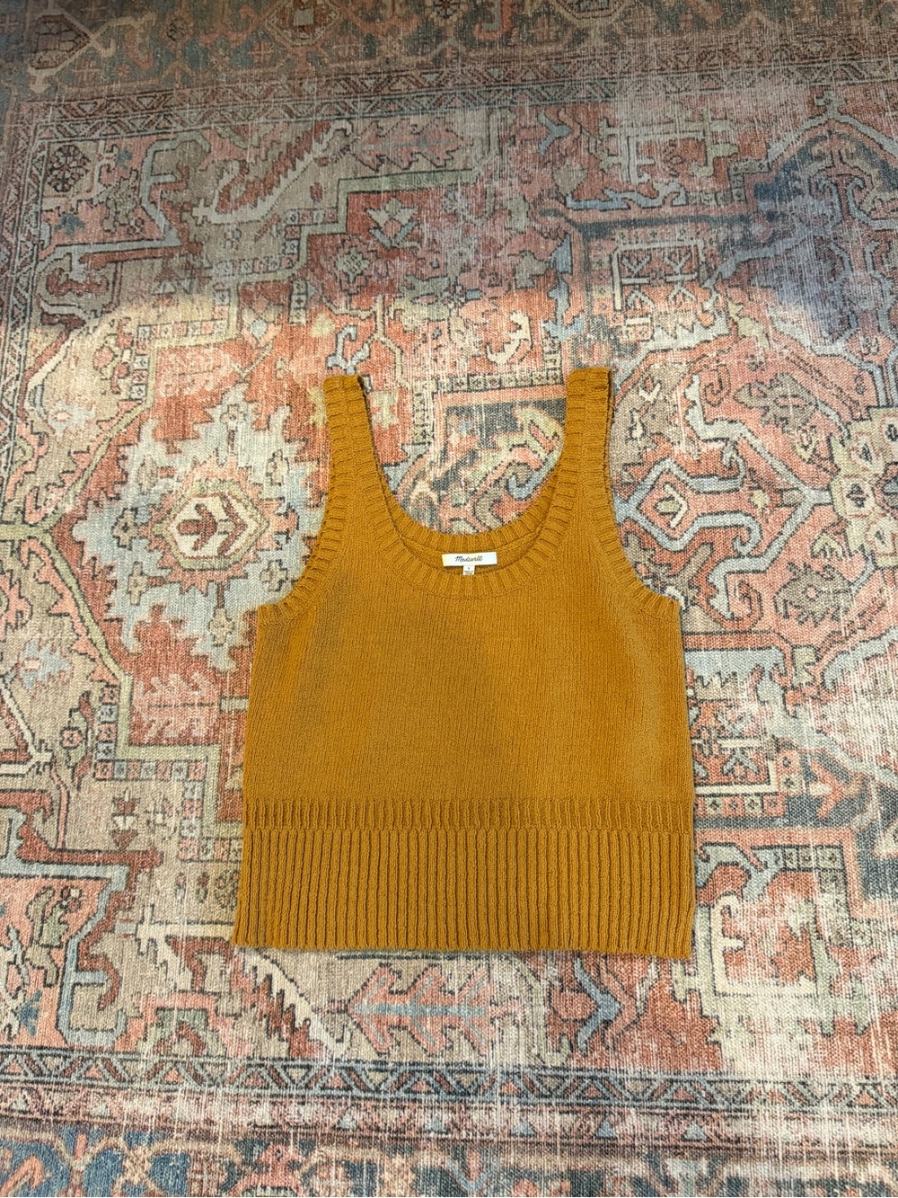 Madewell Ochre/Mustard Knit Tank